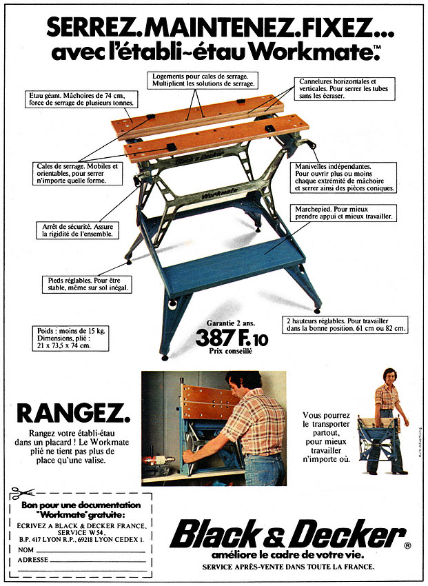 Publicité Black & Decker 1977
