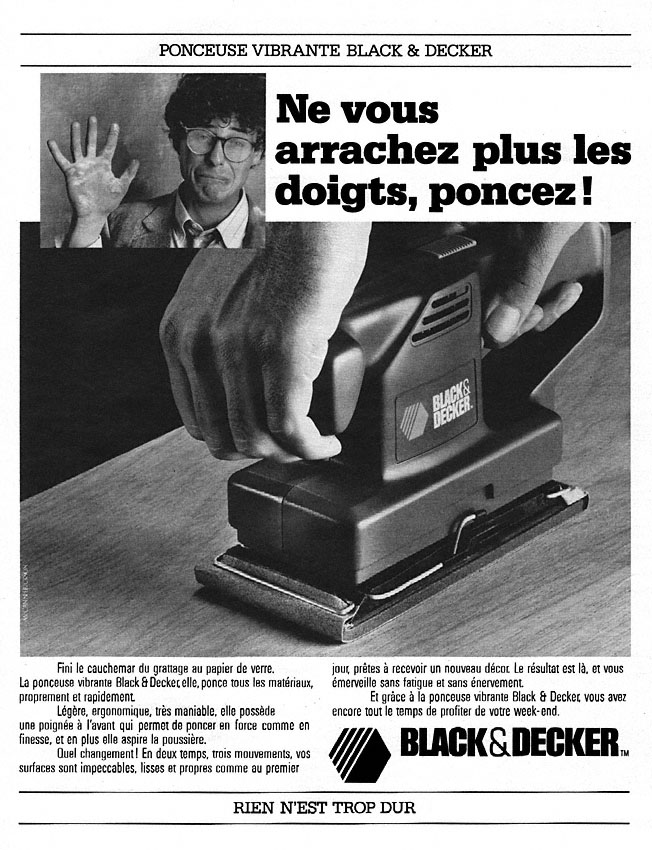 Publicité Black & Decker 1987
