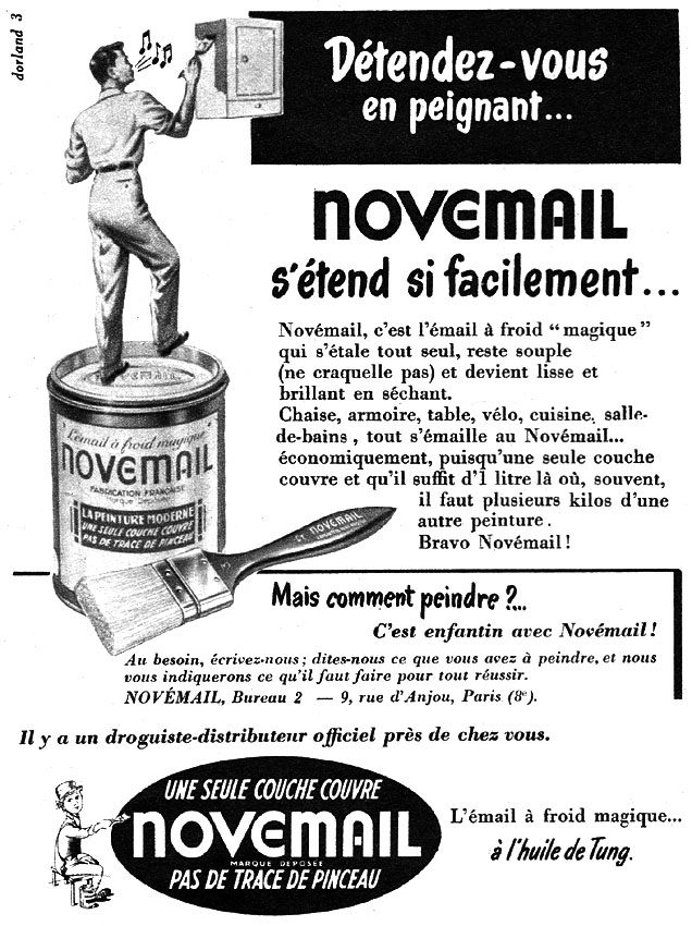 Publicité Novemail 1954