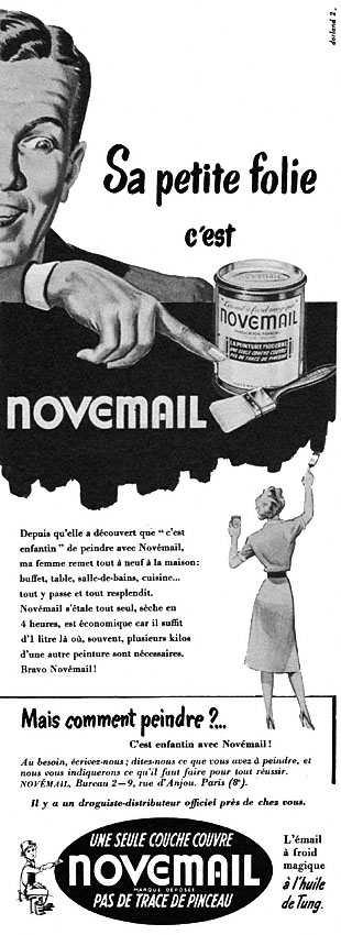 Publicité Novemail 1954