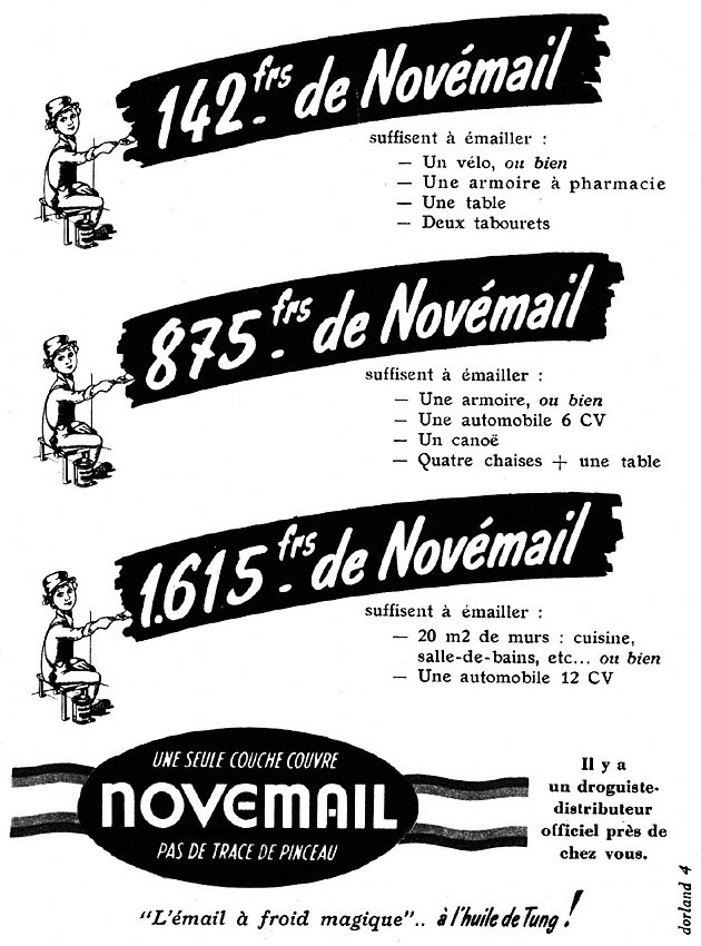 Publicité Novemail 1954