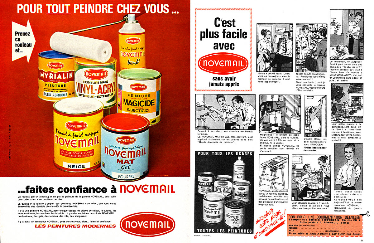 Publicit� Novemail 1965