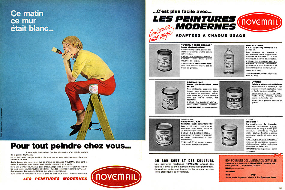 Publicité Novemail 1965