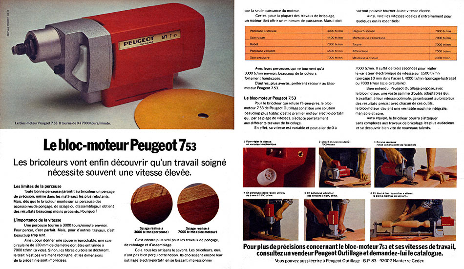 Publicité Peugeot 1974