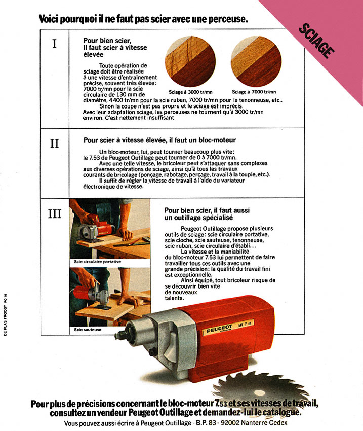 Publicité Peugeot 1975