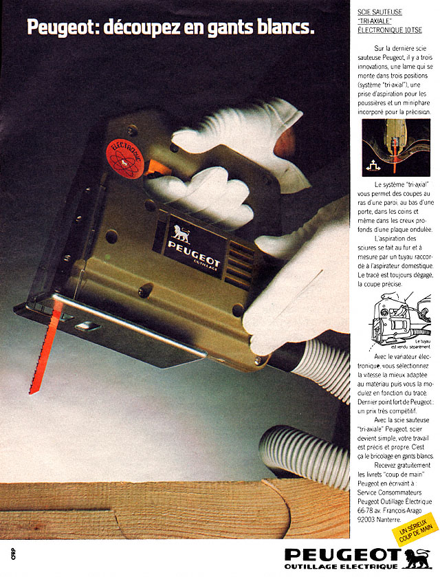 Publicité Peugeot 1982