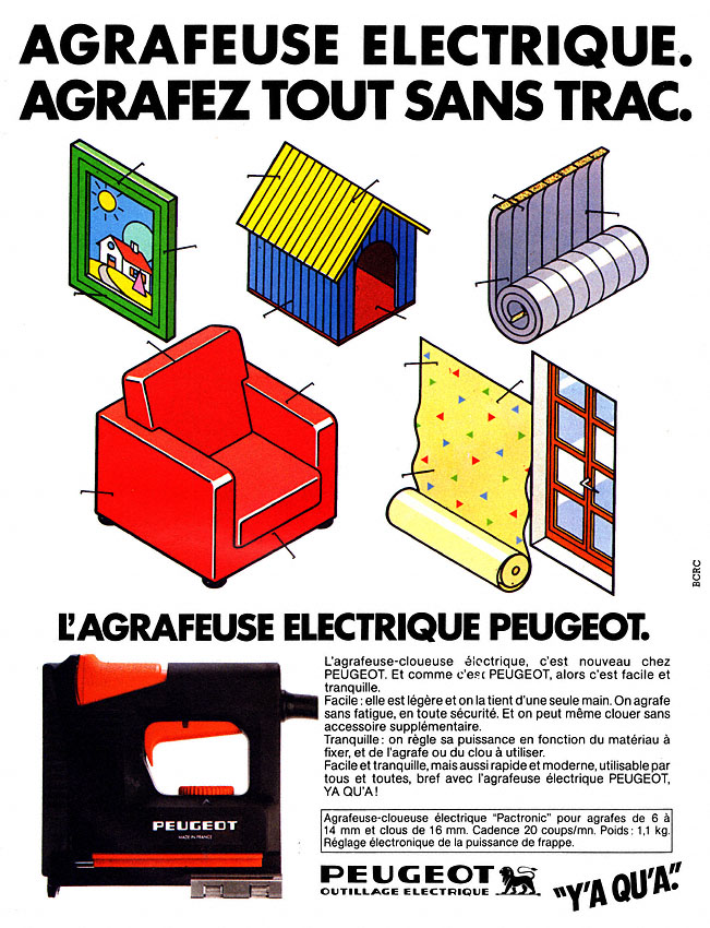 Publicité Peugeot 1985