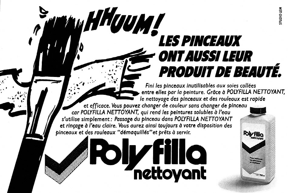 Publicité Polyfilla 1979