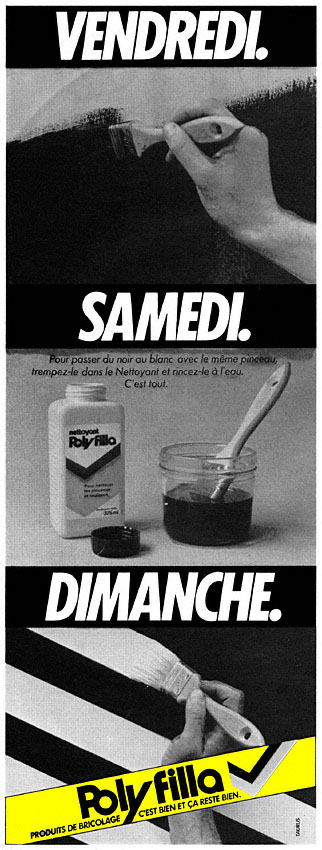 Publicité Polyfilla 1980