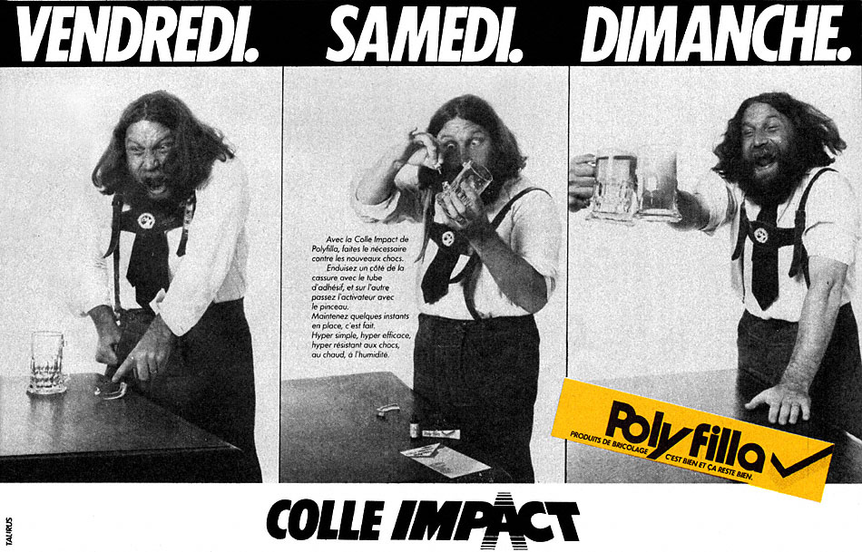 Publicité Polyfilla 1981