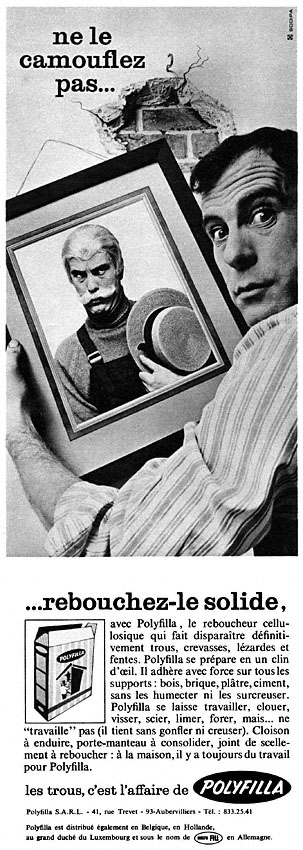 Publicité Polyfilla 1968