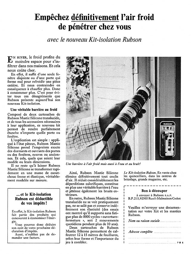 Publicité Rubson 1978