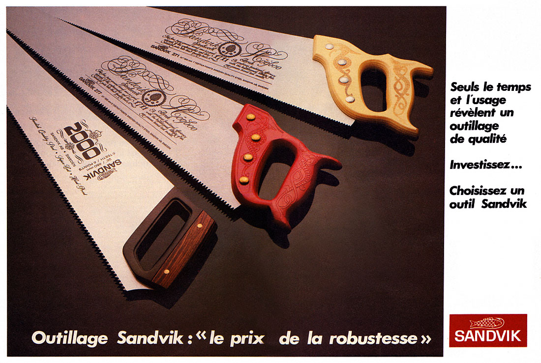 Publicité Sandvik 1978