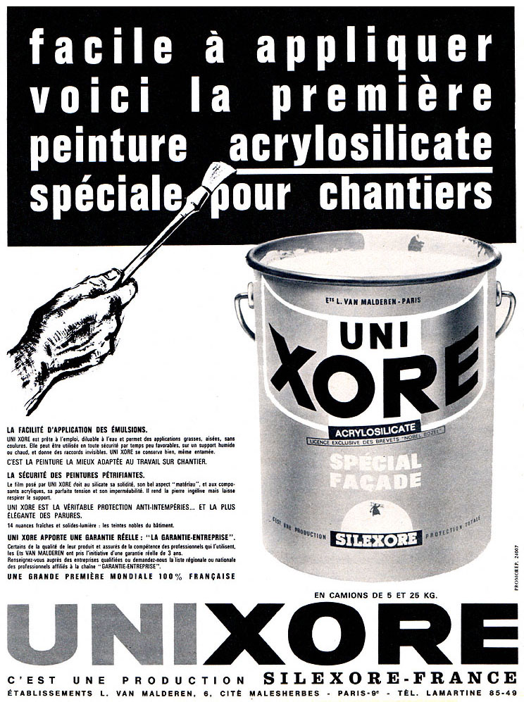 Publicité Silexore 1963