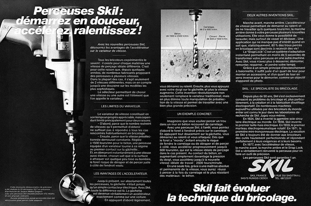 Publicité Skil 1978