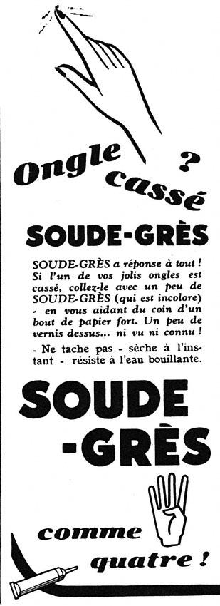 Publicité Soude-Grs 1952