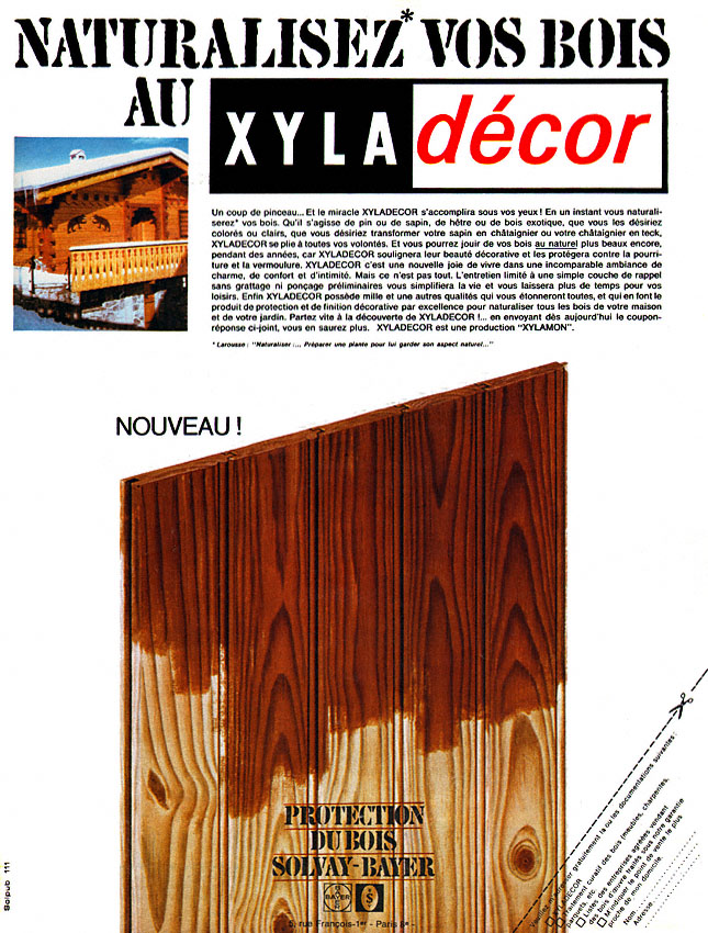 Publicité Xyladcor 1969