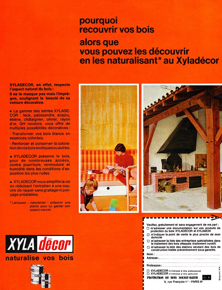 Publicit� Xylad�cor 1970