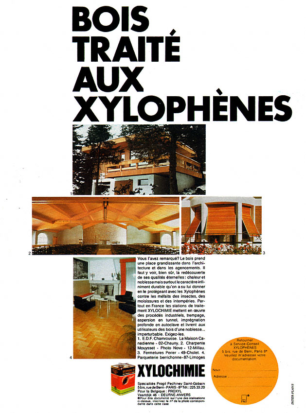 Publicité Xylophene 1969