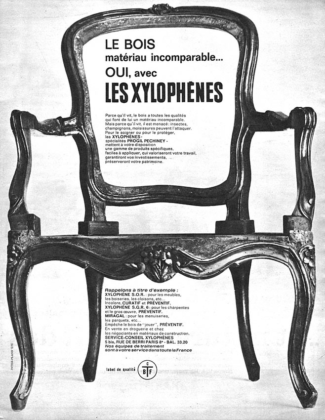 Publicité Xylophene 1964