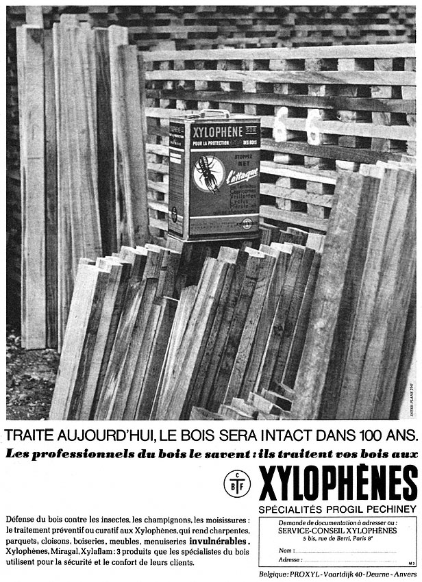 Publicité Xylophene 1965