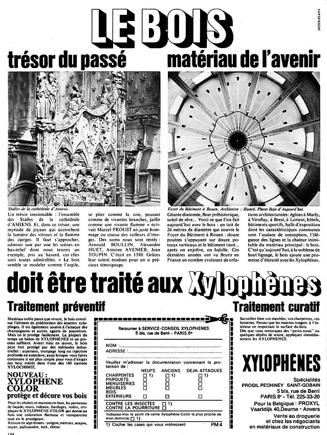 Publicité Xylophene 1968