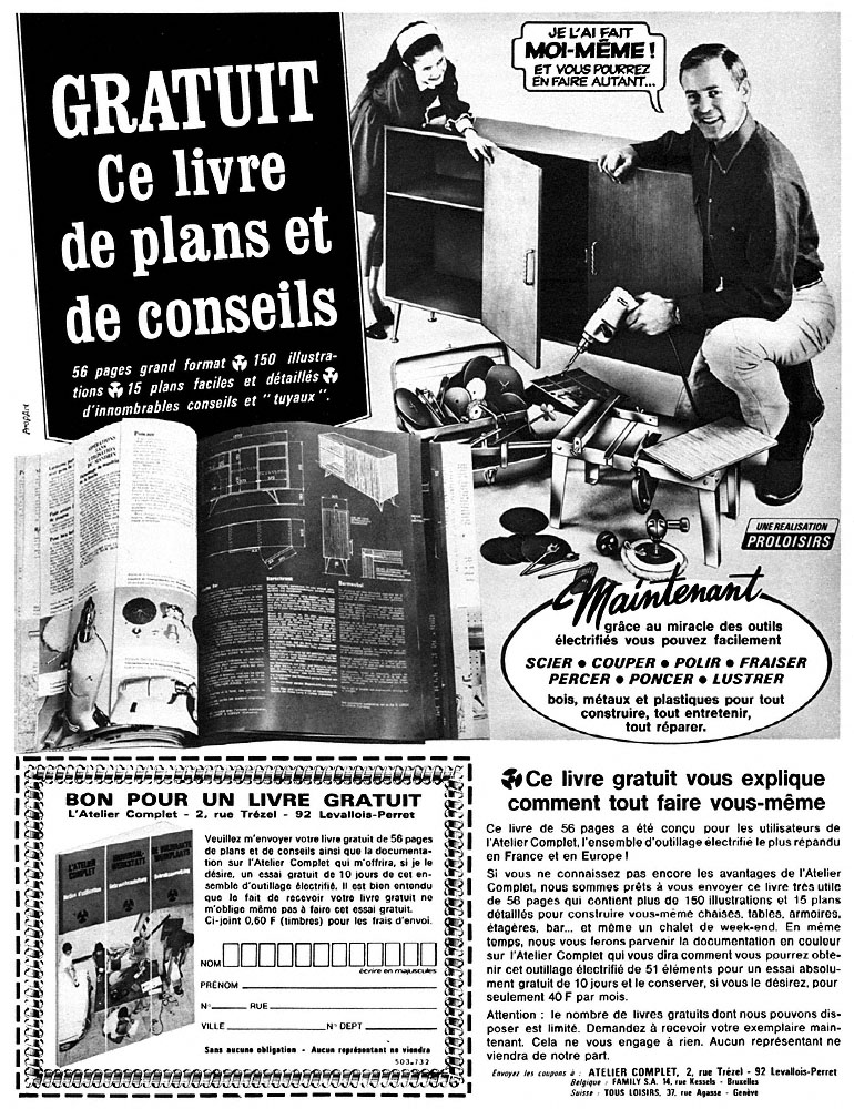 Publicit� Divers 1966