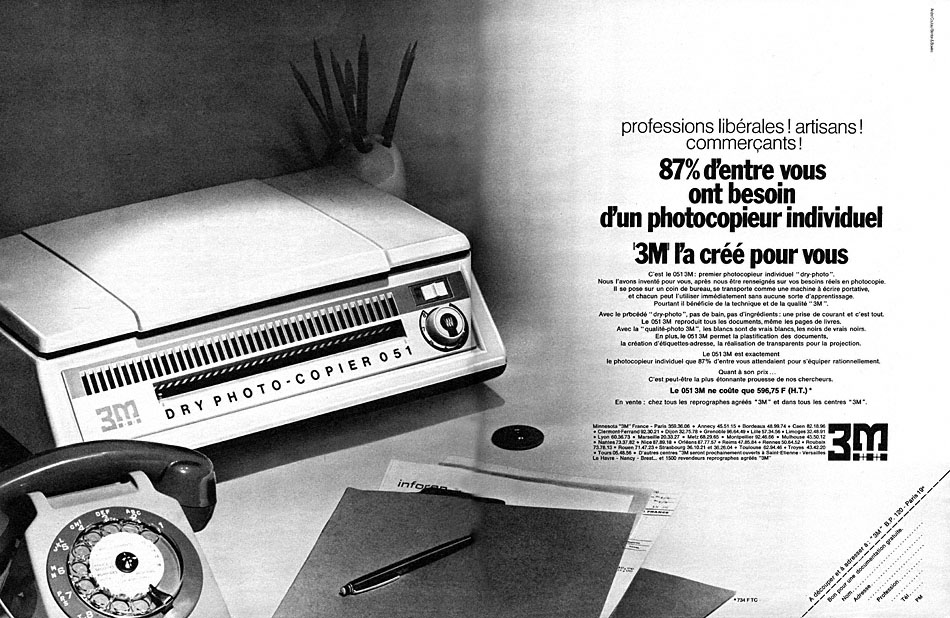 Publicité 3M 1970