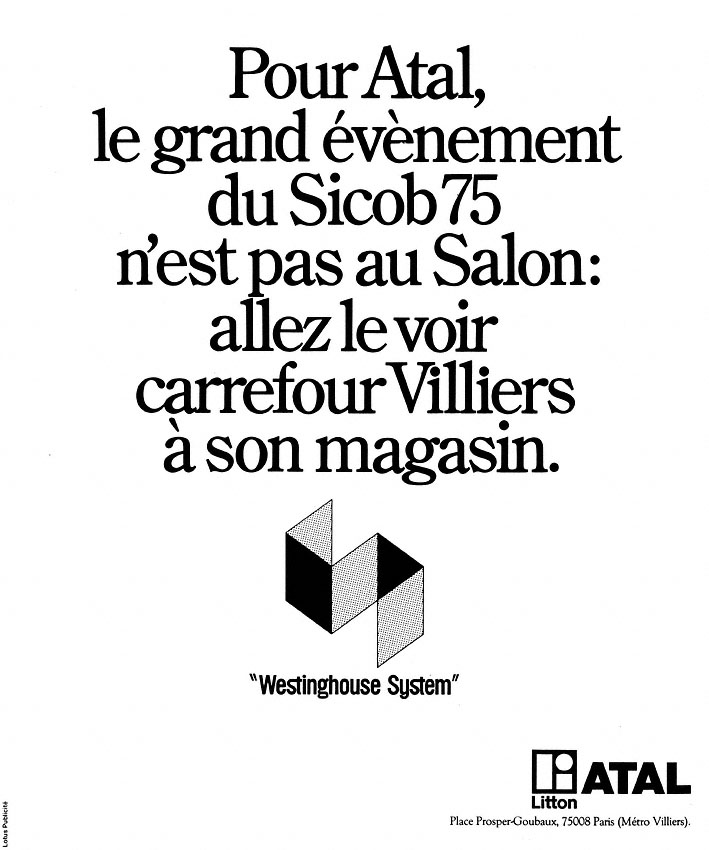 Publicité Atal 1975