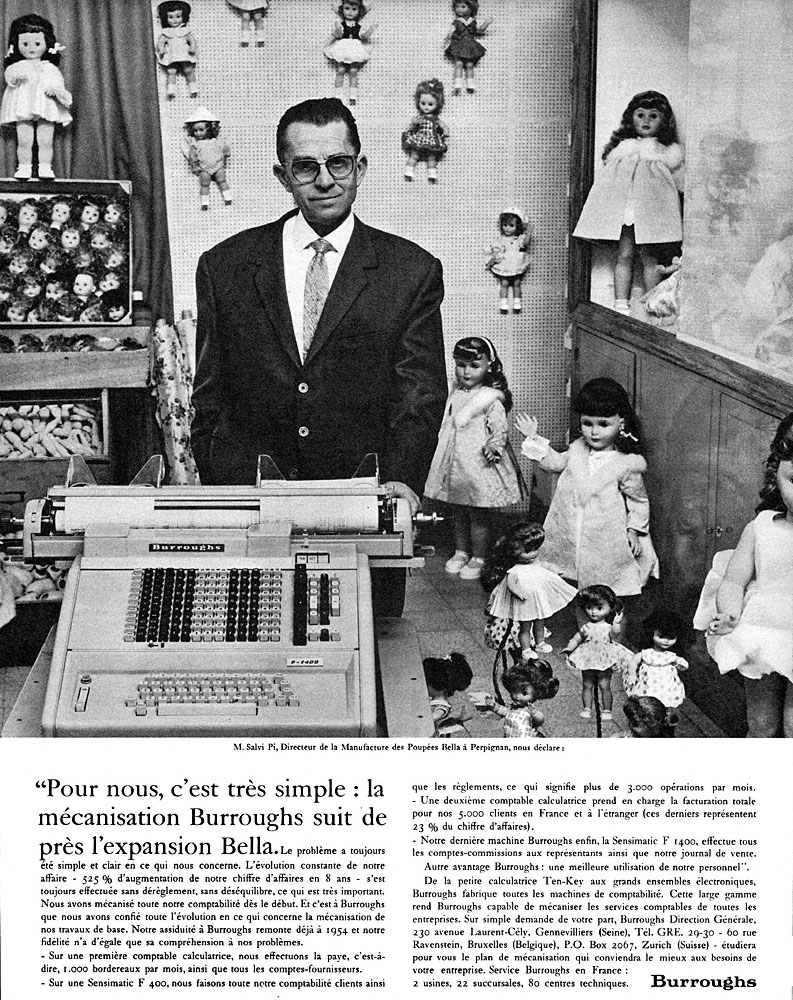 Publicité Burroughs 1963