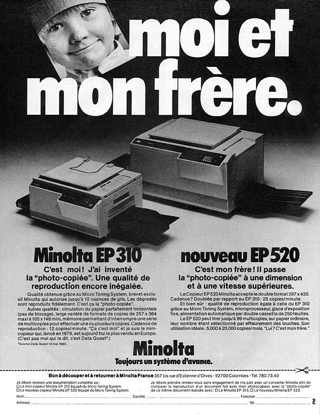 Publicité Minolta 1981