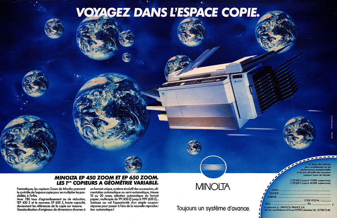 Publicité Minolta 1984