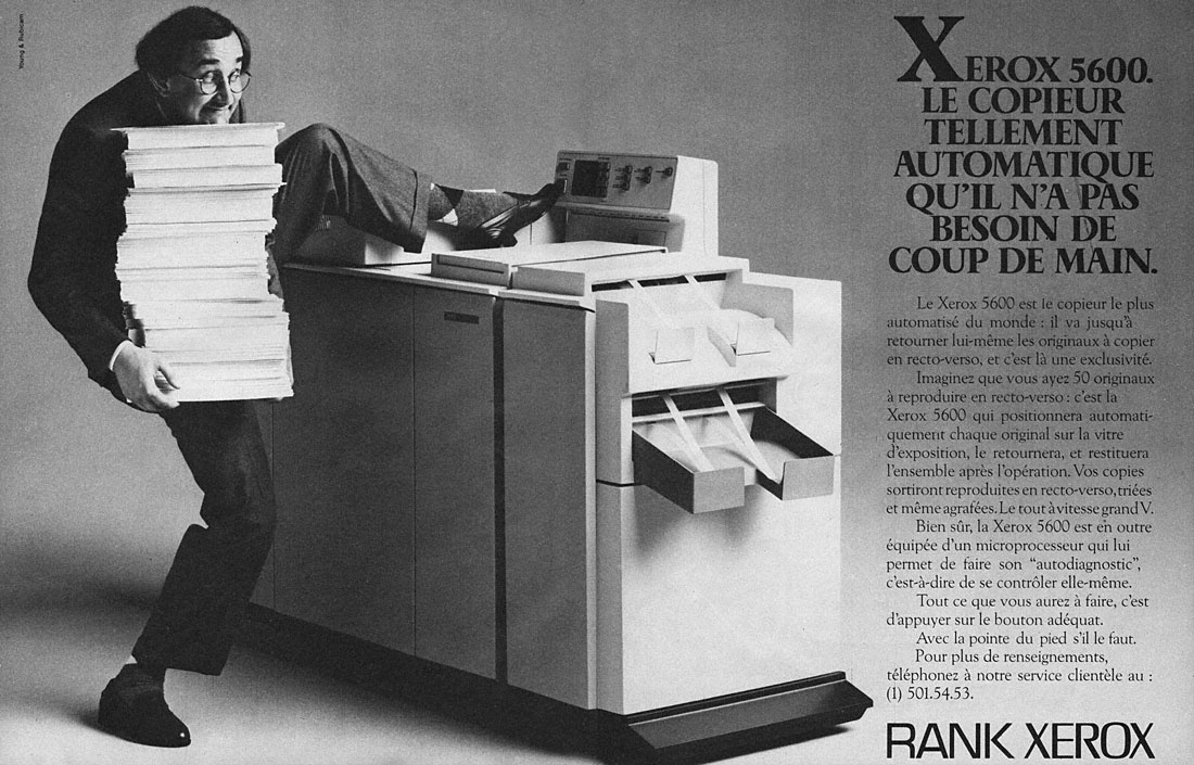 Publicité Rank Xerox 1981