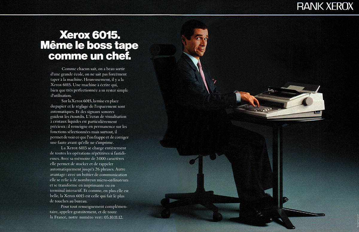 Publicité Rank Xerox 1987