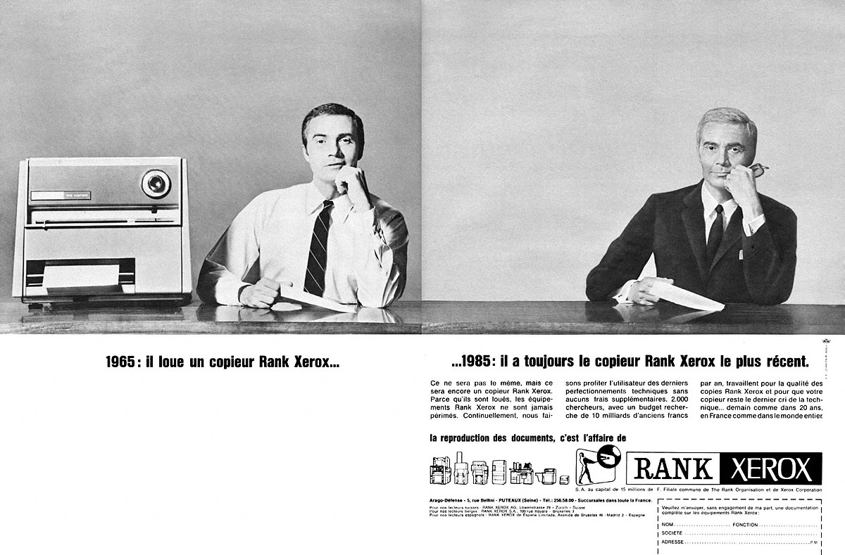 Publicit� Rank Xerox 1965
