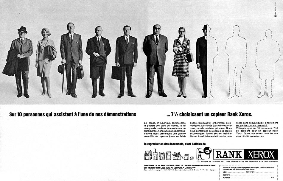 Publicité Rank Xerox 1966