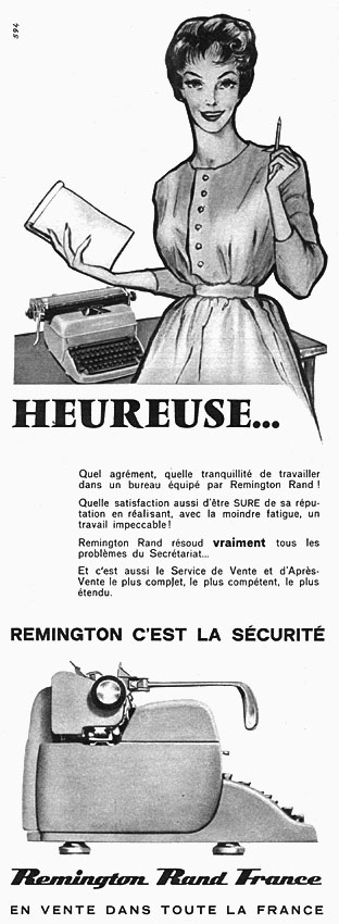 Publicité Remington 1961