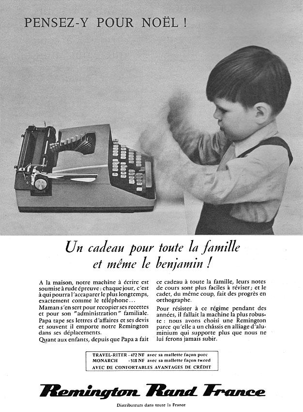 Publicité Remington 1961