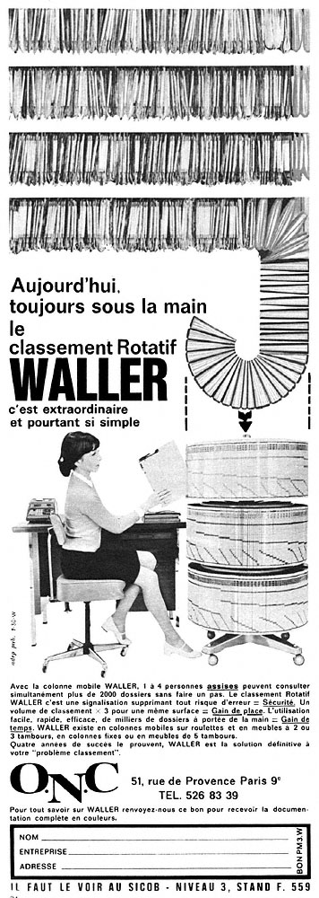 Publicit� Waller 1967