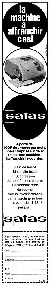 Publicit� Divers 1968
