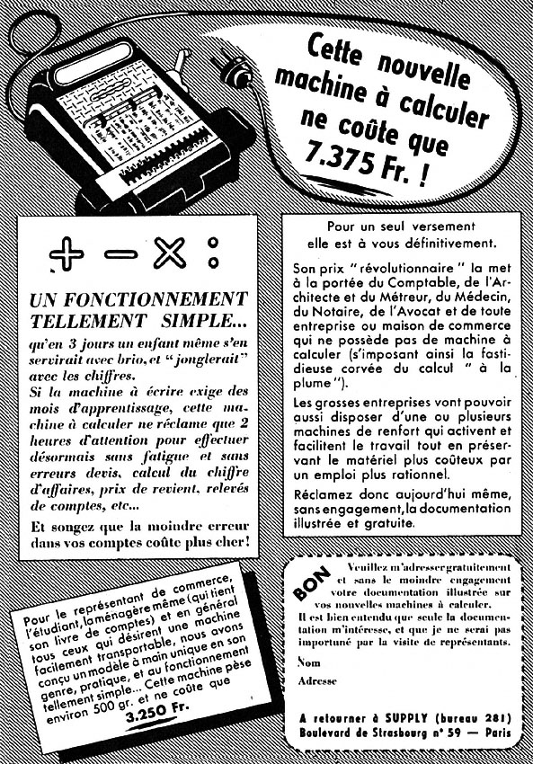 Publicité Zzdivers_MAT3 1954