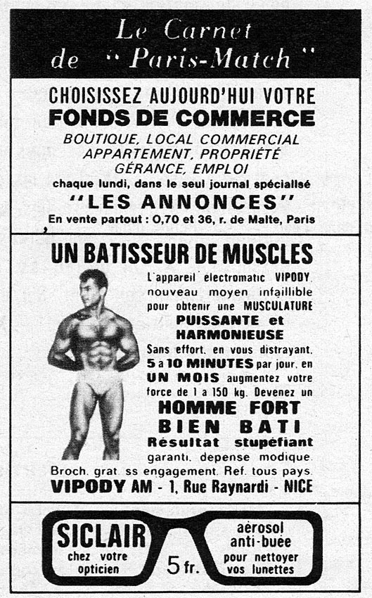 Publicité Carnets Match 1973