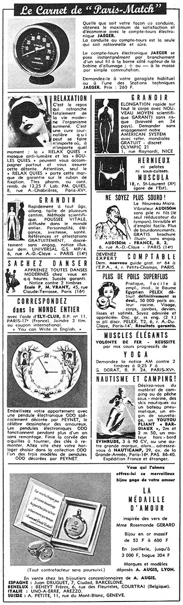 Marque Carnets Match 1964