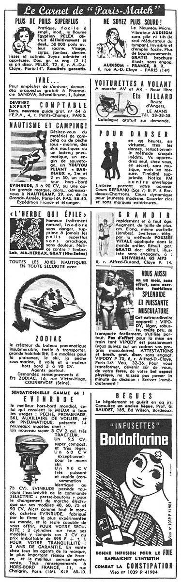 Marque Carnets Match 1964