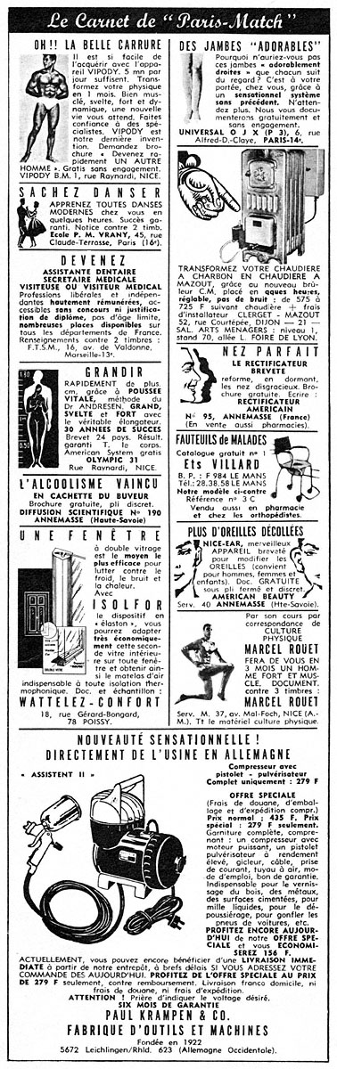 Publicit� Carnets Match 1966