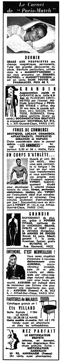Publicité Carnets Match 1967