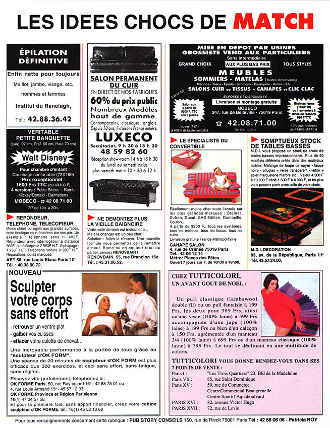 Publicité IdeesChoc 1991
