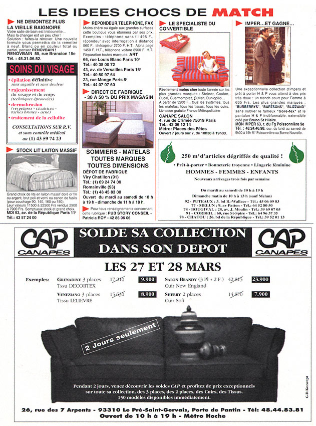 Publicité IdeesChoc 1992