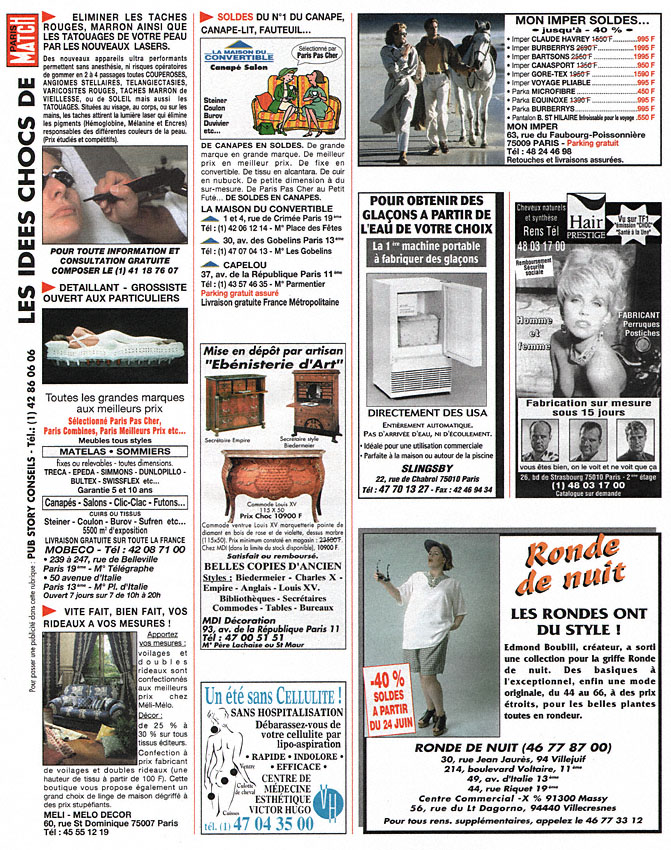 Publicité IdeesChoc 1996