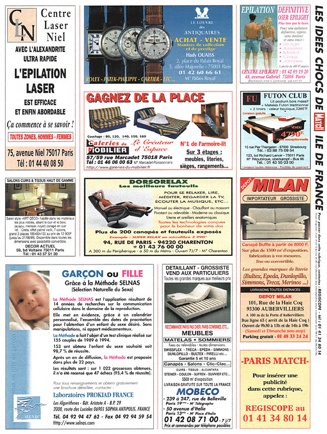 Publicité IdeesChoc 1999